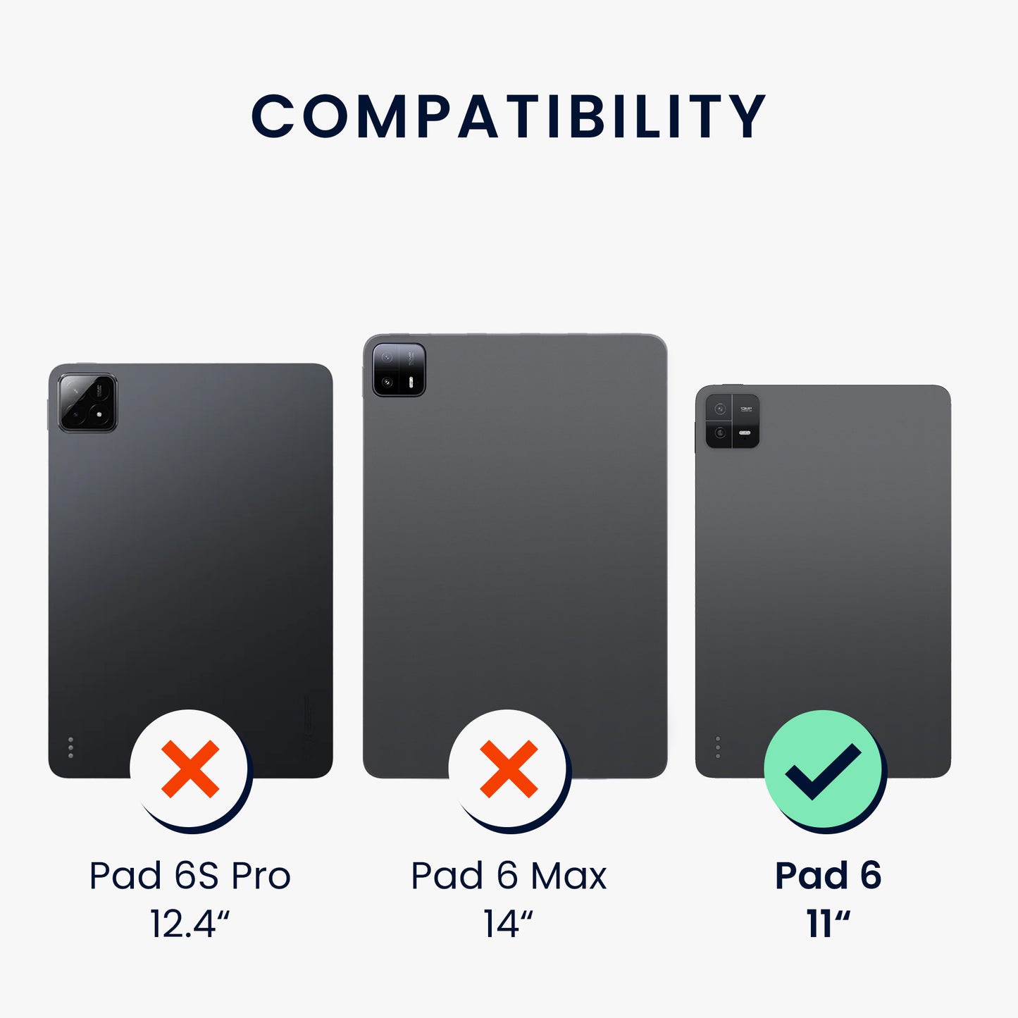 kwmobile Hülle kompatibel mit Xiaomi Pad 6 Smart Cover Tablet Case Schutzhülle Stand