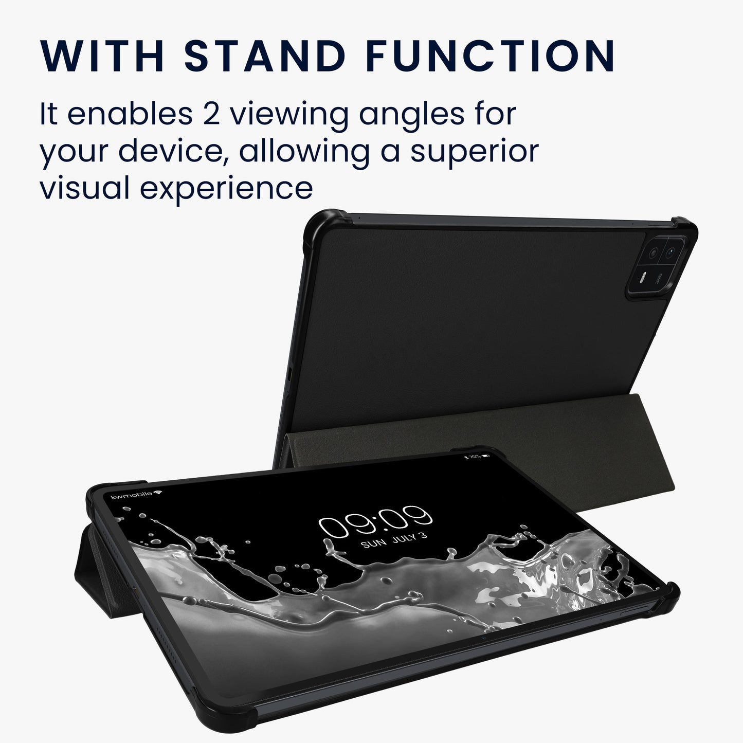 kwmobile Hülle kompatibel mit Xiaomi Pad 6 Smart Cover Tablet Case Schutzhülle Stand