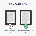 Kunstleder Hülle kompatibel mit Barnes & Noble NOOK Glowlight 4 / 4e