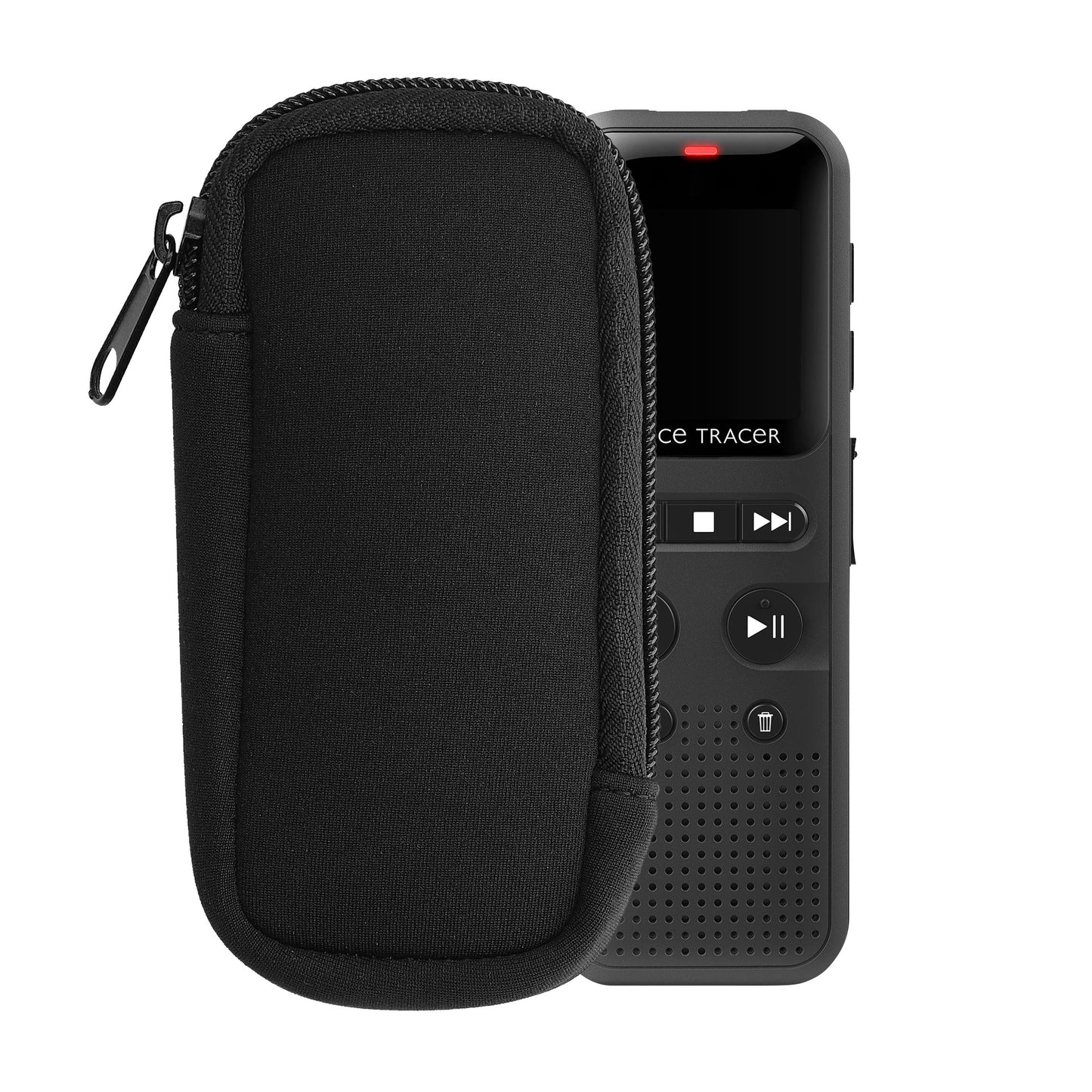 kwmobile Hülle kompatibel mit Universal Voice Recorder Diktiergerät - Cover mit Reißverschluss - Innenmaße 11,5 x 4,5 cm