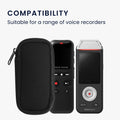 kwmobile Hülle kompatibel mit Universal Voice Recorder Diktiergerät - Cover mit Reißverschluss - Innenmaße 11,5 x 4,5 cm