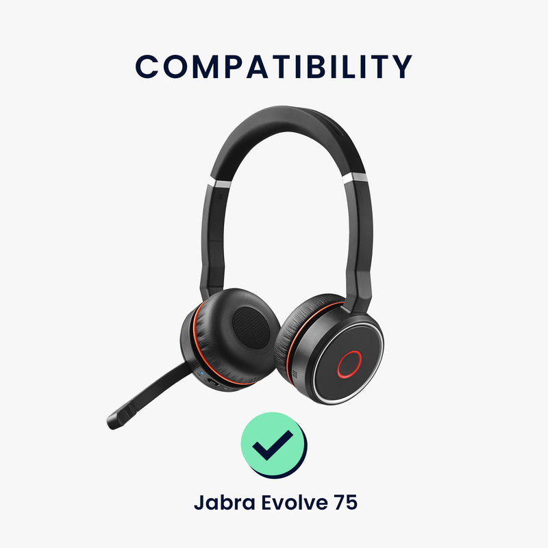 kwmobile Ohr Polster für Jabra Evolve 2 75 Ohrpolster Ersatz Kopfhörer Ersatzteile Over Ear Headphones