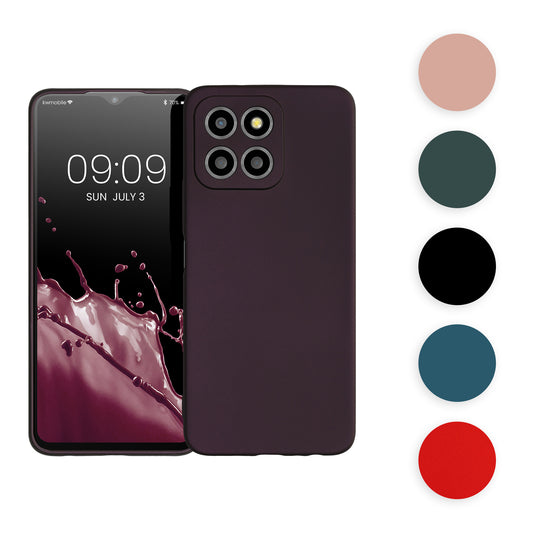 kwmobile Handyhülle kompatibel mit HONOR X8 5G / X6 / 70 Lite 5G Hülle - weiche Silikon Case metallisch schimmernd in Metallic Blauviolett Metallic Blauviolett  