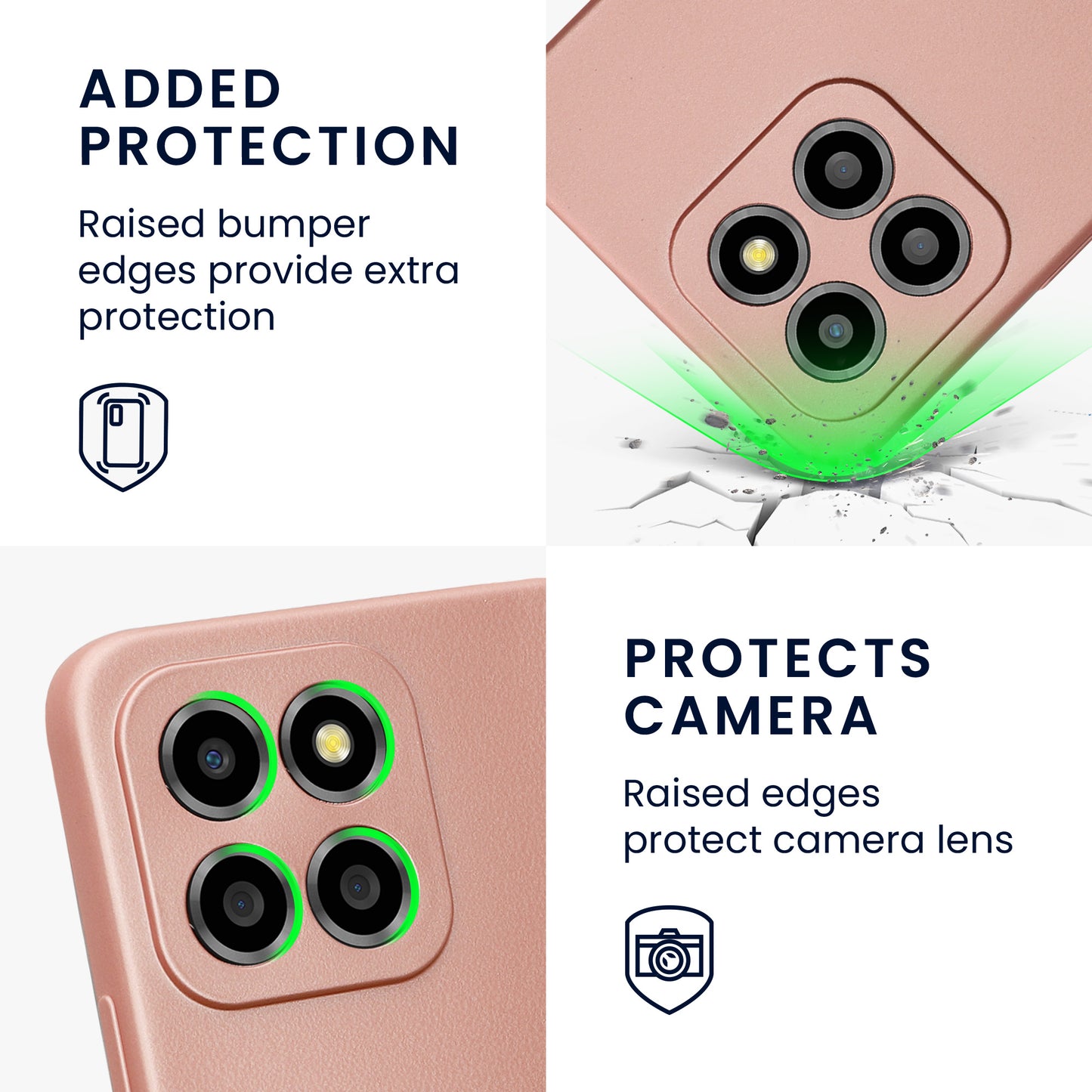 kwmobile Handyhülle für HONOR X8 5G / X6 / 70 Lite 5G Hülle - weiche Silikon Case - Schutzhülle Cover