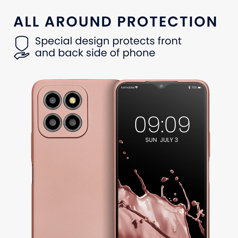 kwmobile Handyhülle für HONOR X8 5G / X6 / 70 Lite 5G Hülle - weiche Silikon Case - Schutzhülle Cover