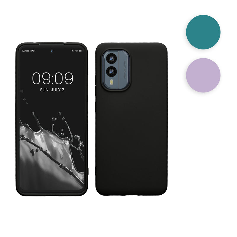 kwmobile Hülle kompatibel mit Nokia X30 5G Hülle - weiches TPU Silikon Case - Cover geeignet für kabelloses Laden - Petrol matt Petrol matt  