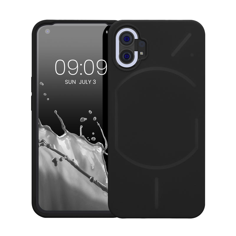 kwmobile Handyhülle für Nothing Phone (1) Hülle - Case Silikon - Kabelloses Laden - Schutzhülle Cover