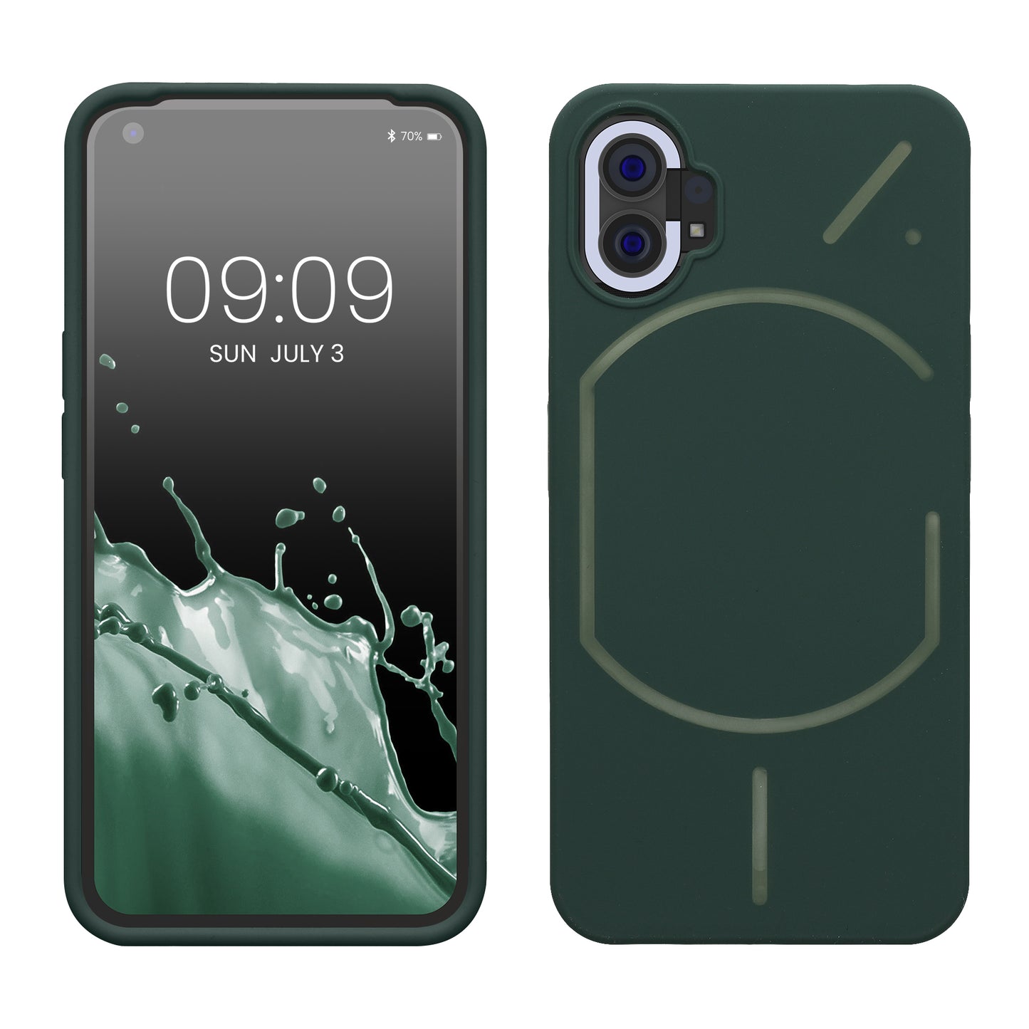kwmobile Handyhülle für Nothing Phone (1) Hülle - Case Silikon - Kabelloses Laden - Schutzhülle Cover