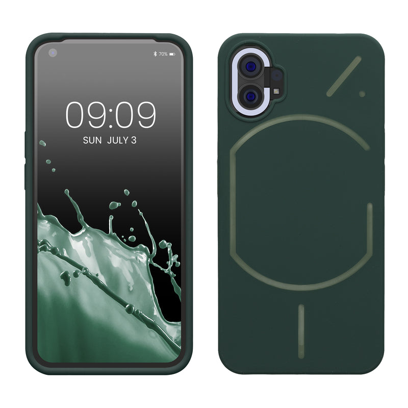 kwmobile Handyhülle für Nothing Phone (1) Hülle - Case Silikon - Kabelloses Laden - Schutzhülle Cover