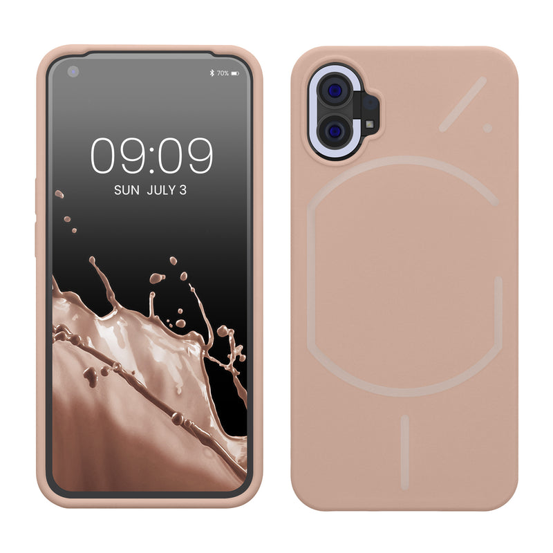 kwmobile Handyhülle für Nothing Phone (1) Hülle - Case Silikon - Kabelloses Laden - Schutzhülle Cover
