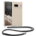 kwmobile Necklace Case kompatibel mit Google Pixel 7 Hülle - Cover mit Kordel zum Umhängen - Silikon Schutzhülle