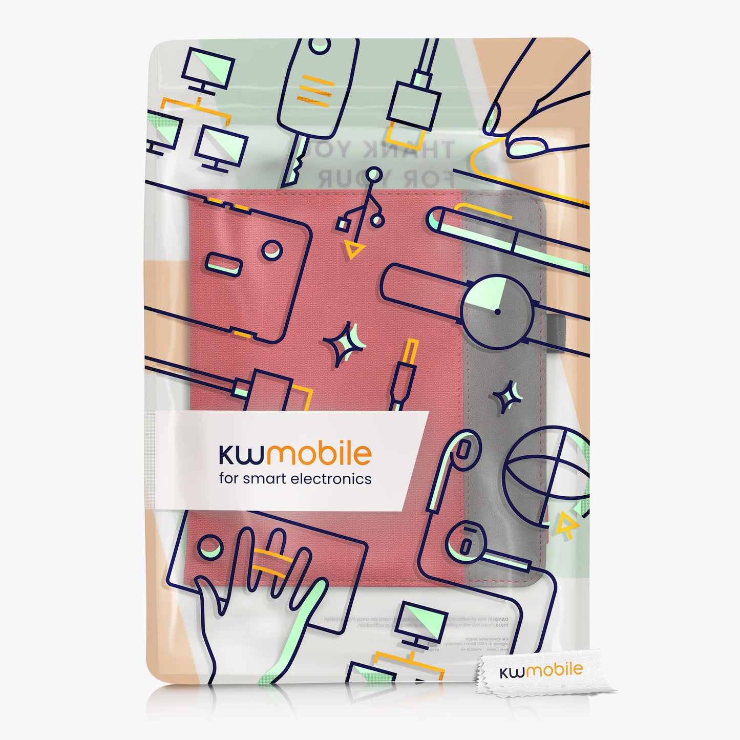 kwmobile Hülle kompatibel mit Tolino Epos 3 Hülle Flip Case mit Handschlaufe Cover