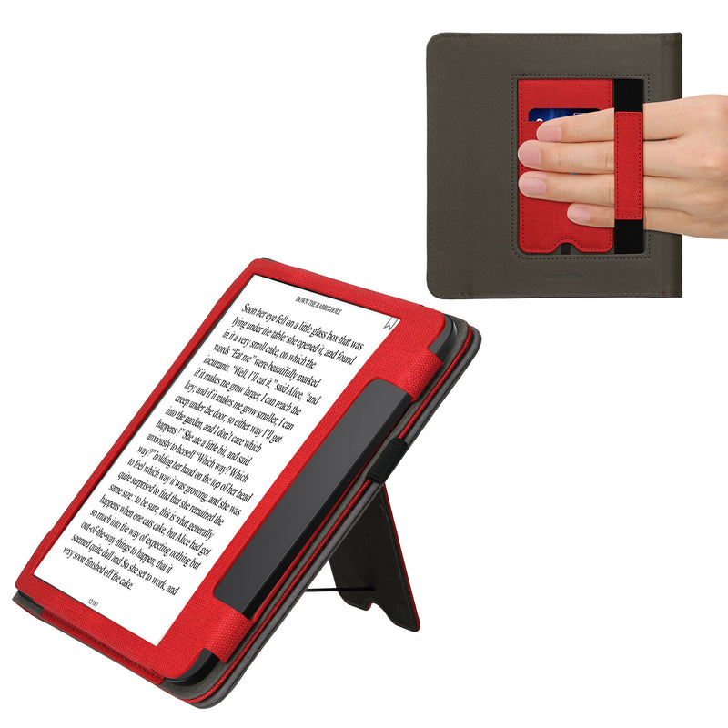 kwmobile Hülle kompatibel mit Tolino Epos 3 Hülle Flip Case mit Handschlaufe Cover