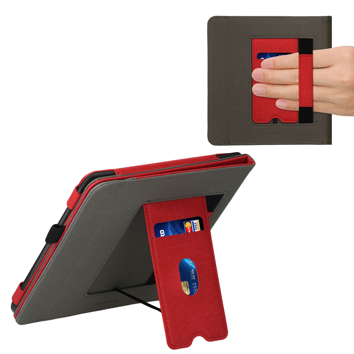 kwmobile Hülle kompatibel mit Tolino Epos 3 Hülle Flip Case mit Handschlaufe Cover