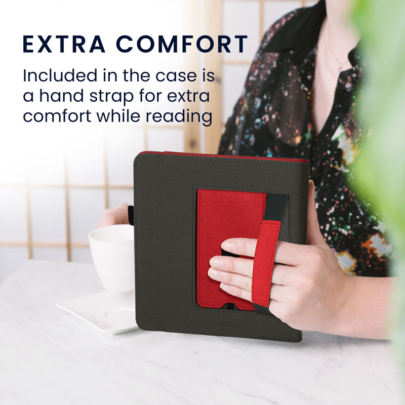 kwmobile Hülle kompatibel mit Tolino Epos 3 Hülle Flip Case mit Handschlaufe Cover
