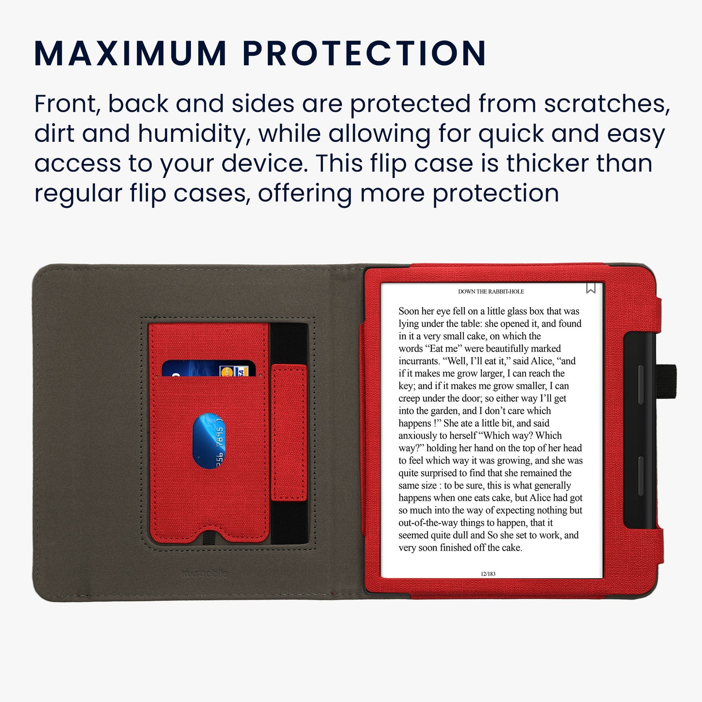 kwmobile Hülle kompatibel mit Tolino Epos 3 Hülle Flip Case mit Handschlaufe Cover