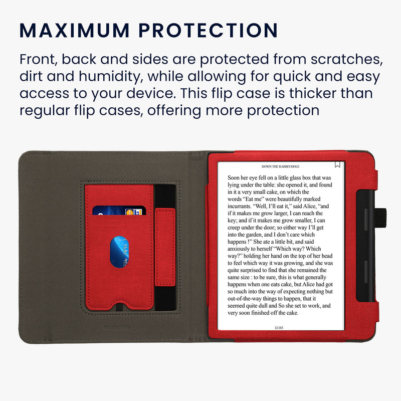kwmobile Hülle kompatibel mit Tolino Epos 3 Hülle Flip Case mit Handschlaufe Cover