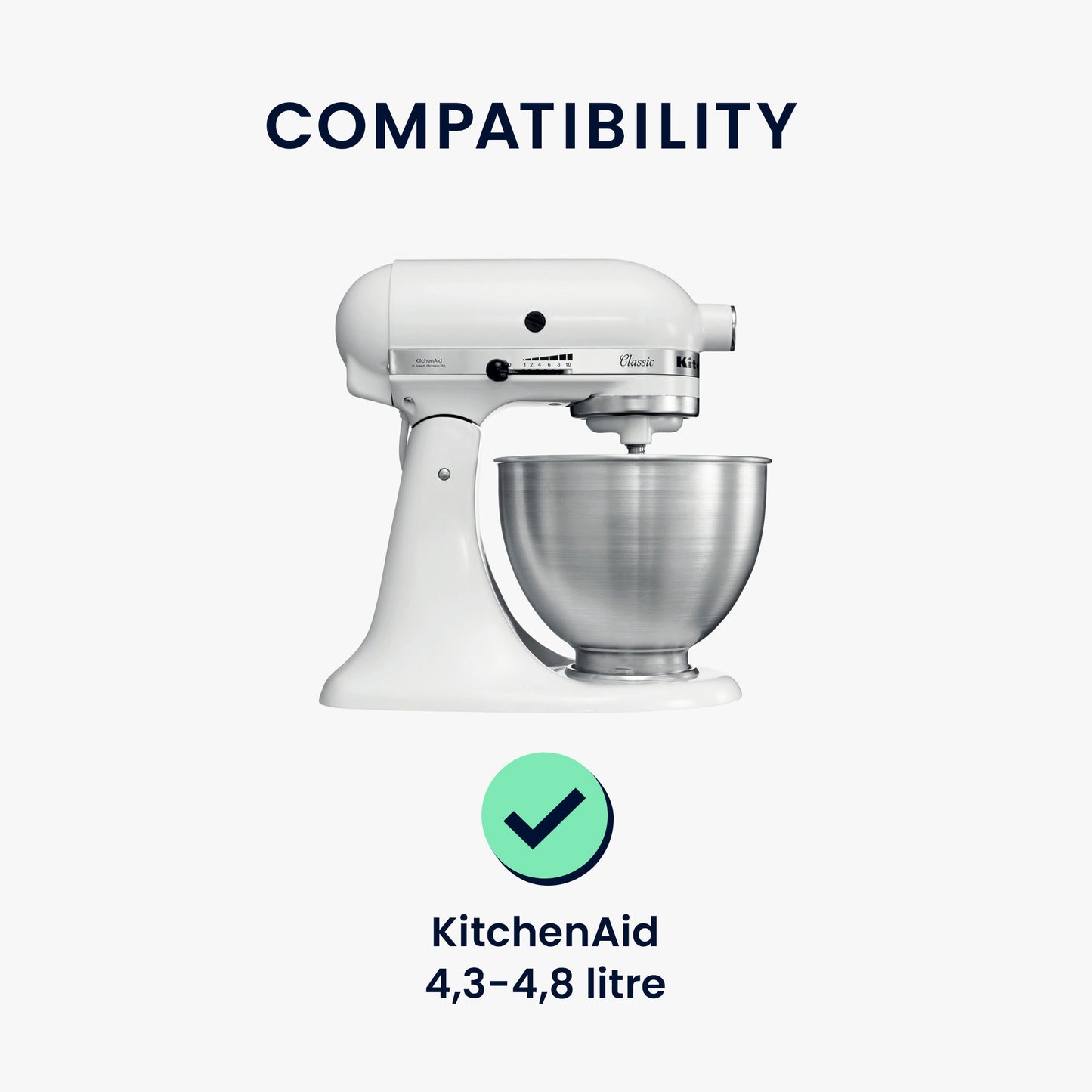 kwmobile Hülle kompatibel mit KitchenAid 4,3-4,8 liter mit 3 Fächern Küchenmaschine Staubschutz Abdeckhaube