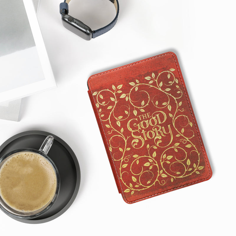 kwmobile Schutzhülle für Amazon Kindle (2022/2024) Hülle - eReader Flip Case mit Auto Sleep Funktion - Bibliothek Motto