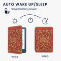 kwmobile Schutzhülle für Amazon Kindle (2022/2024) Hülle - eReader Flip Case mit Auto Sleep Funktion - Bibliothek Motto