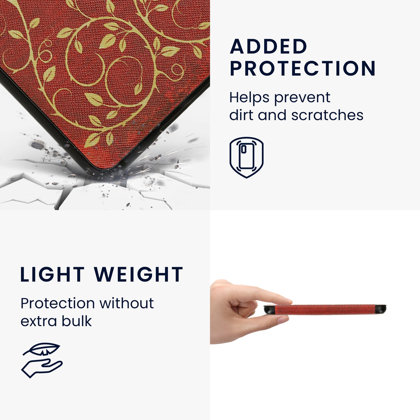 kwmobile Schutzhülle für Amazon Kindle (2022/2024) Hülle - eReader Flip Case mit Auto Sleep Funktion - Bibliothek Motto
