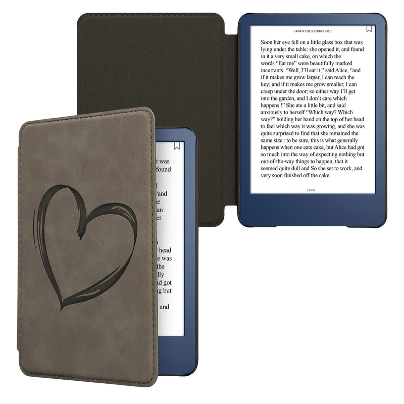 kwmobile Schutzhülle für Amazon Kindle (2022/2024) Hülle - eReader Case aus Kunstleder mit Auto Sleep Funktion