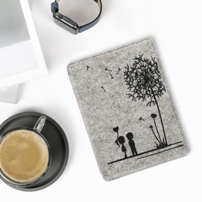kwmobile Filz Hülle kompatibel mit Amazon Kindle Paperwhite 11. Generation 2021 - Cover eReader Case mit Standfunktion Magnetverschluss