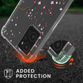 kwmobile Necklace Case kompatibel mit Oppo A76 / A96 Hülle Silikon Cover mit Handykette Kirschblütenblätter
