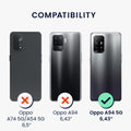 kwmobile Necklace Case kompatibel mit Oppo A94 (5G) Hülle Silikon Cover mit Handykette Kirschblütenblätter