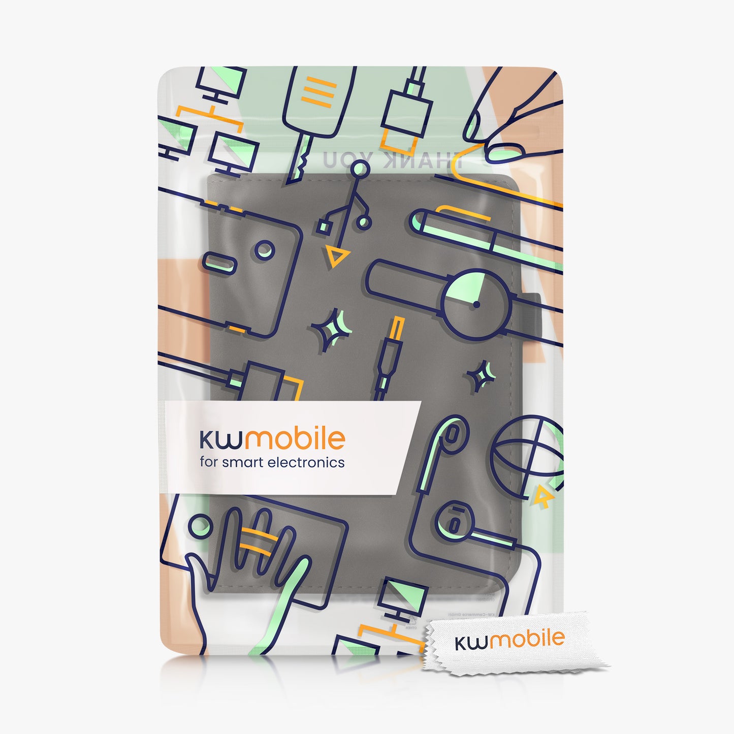 kwmobile Flip Hülle kompatibel mit Kobo Clara 2E / Tolino Shine 4 - Handschlaufe - Cover