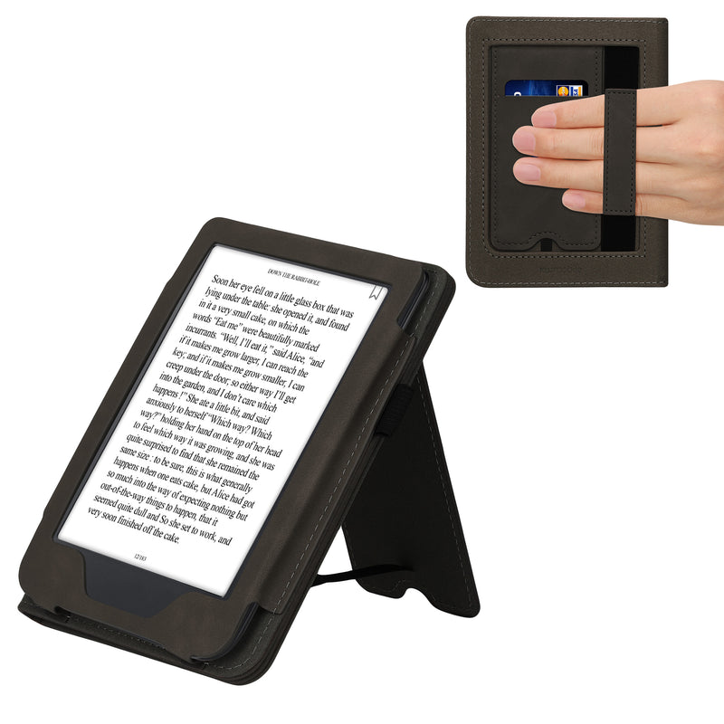 kwmobile Flip Hülle kompatibel mit Kobo Clara 2E / Tolino Shine 4 - Handschlaufe - Cover