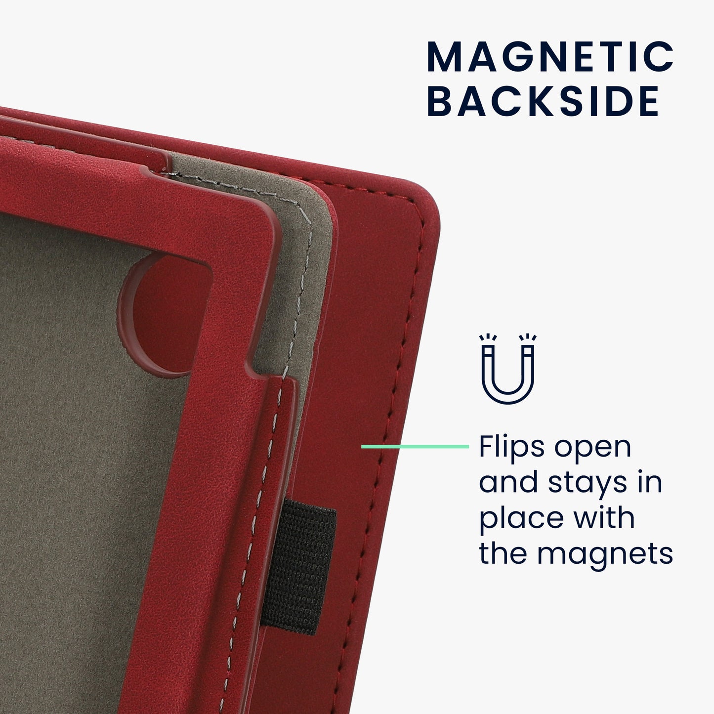 kwmobile Flip Hülle kompatibel mit Kobo Clara 2E / Tolino Shine 4 - Handschlaufe - Cover