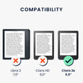 kwmobile Flip Hülle kompatibel mit Kobo Clara 2E / Tolino Shine 4 - Handschlaufe - Cover