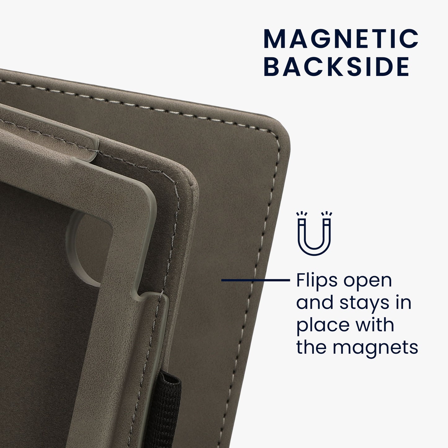 kwmobile Schutzhülle kompatibel mit Kobo Clara 2E / Tolino Shine 4 Flip Hülle - Cover mit Handschlaufe