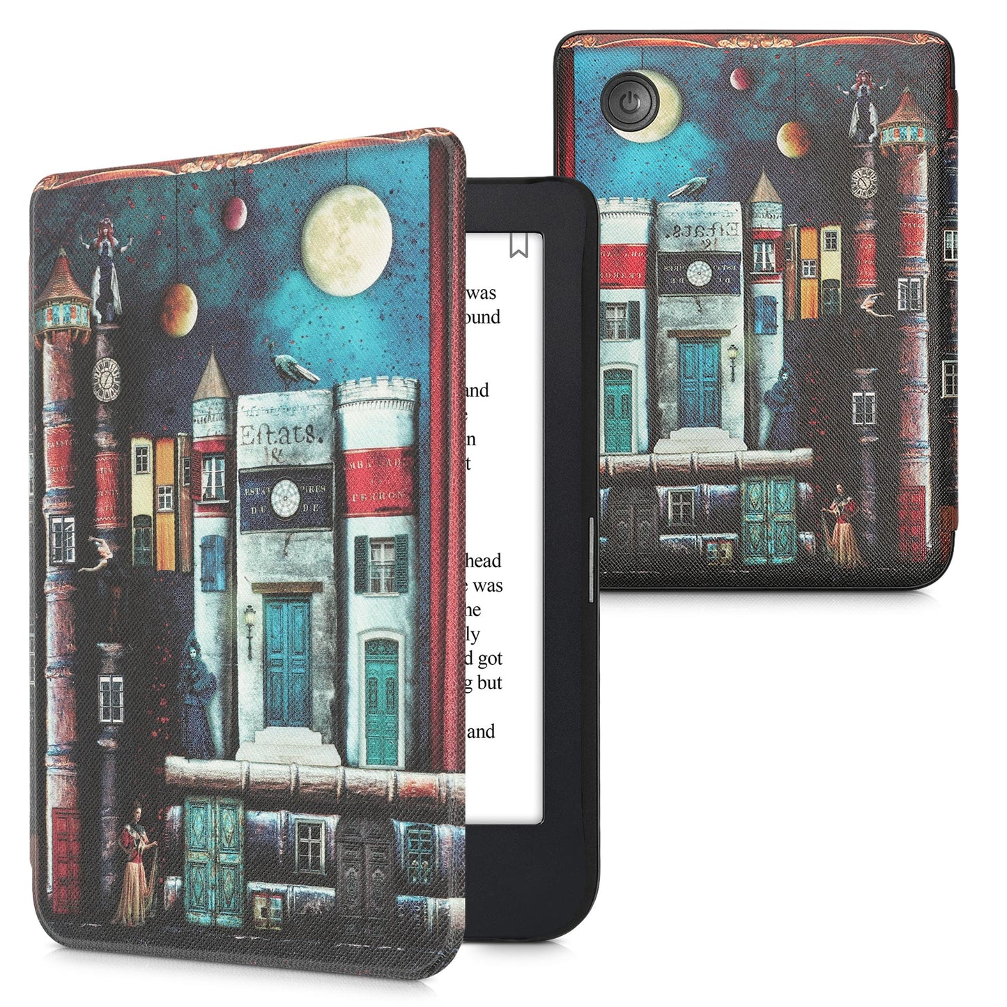 kwmobile Schutzhülle für Kobo Clara 2E / Tolino Shine 4 Hülle - eReader Flip Case mit Auto Sleep Funktion