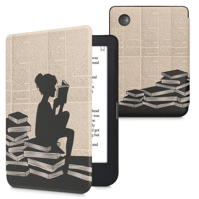 kwmobile Schutzhülle für Kobo Clara 2E / Tolino Shine 4 Hülle - eReader Flip Case mit Auto Sleep Funktion