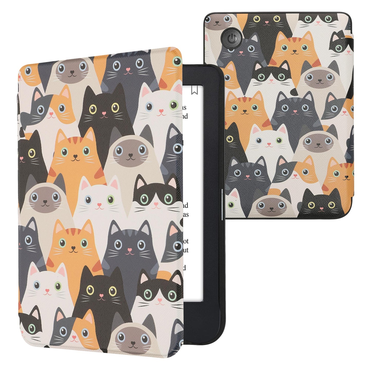 kwmobile Schutzhülle für Kobo Clara 2E / Tolino Shine 4 Hülle - eReader Flip Case mit Auto Sleep Funktion