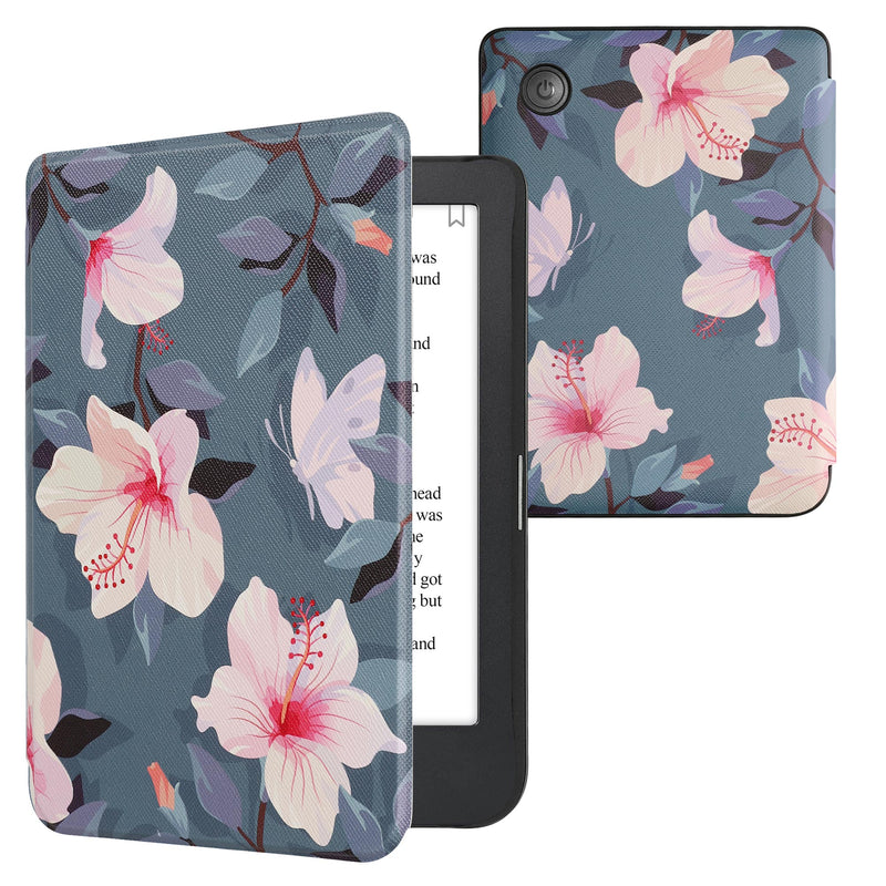 kwmobile Schutzhülle für Kobo Clara 2E / Tolino Shine 4 Hülle - eReader Flip Case mit Auto Sleep Funktion