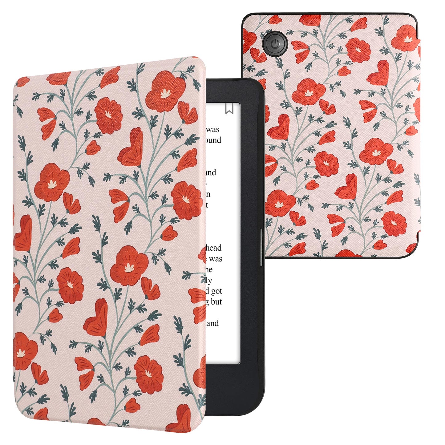 kwmobile Schutzhülle für Kobo Clara 2E / Tolino Shine 4 Hülle - eReader Flip Case mit Auto Sleep Funktion
