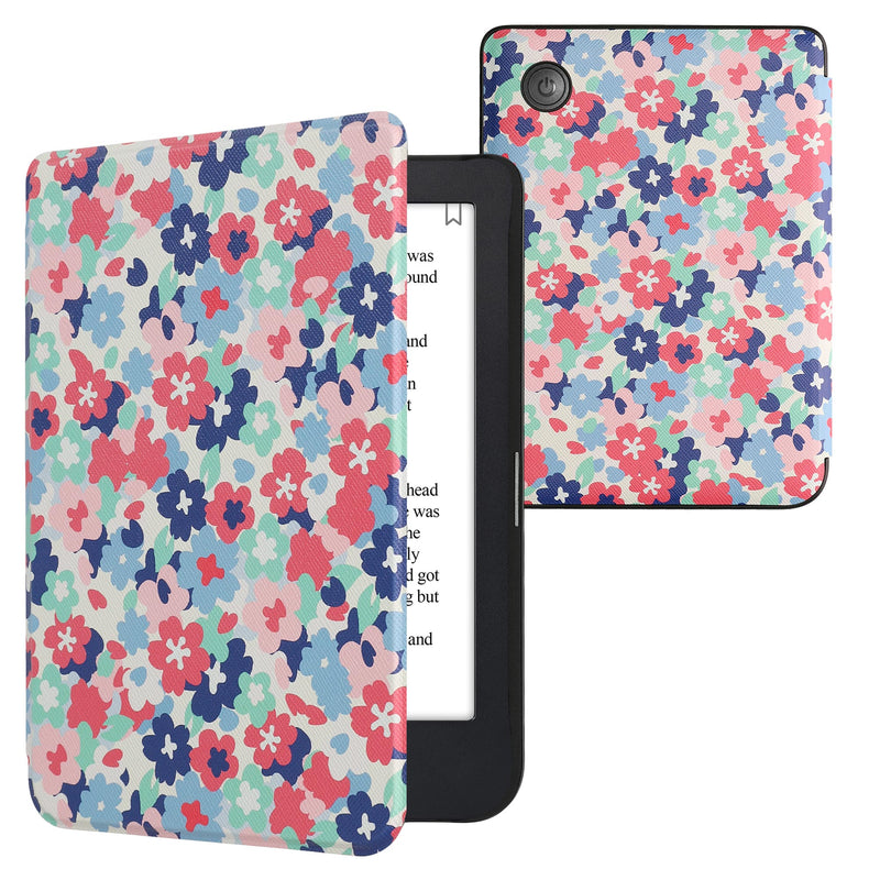kwmobile Schutzhülle für Kobo Clara 2E / Tolino Shine 4 Hülle - eReader Flip Case mit Auto Sleep Funktion