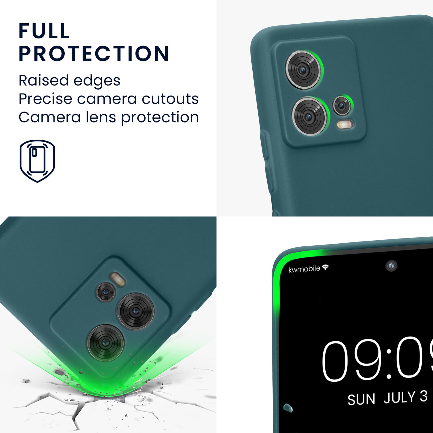 kwmobile Handyhülle für Motorola Edge 30 Fusion Hülle - weiches Handy Silikon Case - Schutzhülle Cover