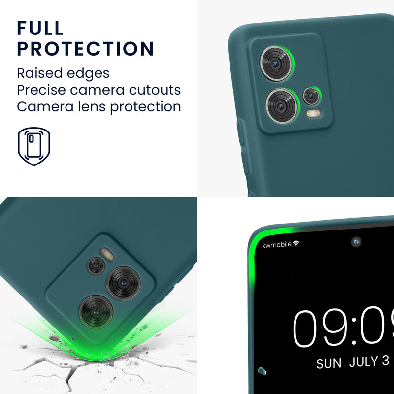 kwmobile Handyhülle für Motorola Edge 30 Fusion Hülle - weiches Handy Silikon Case - Schutzhülle Cover