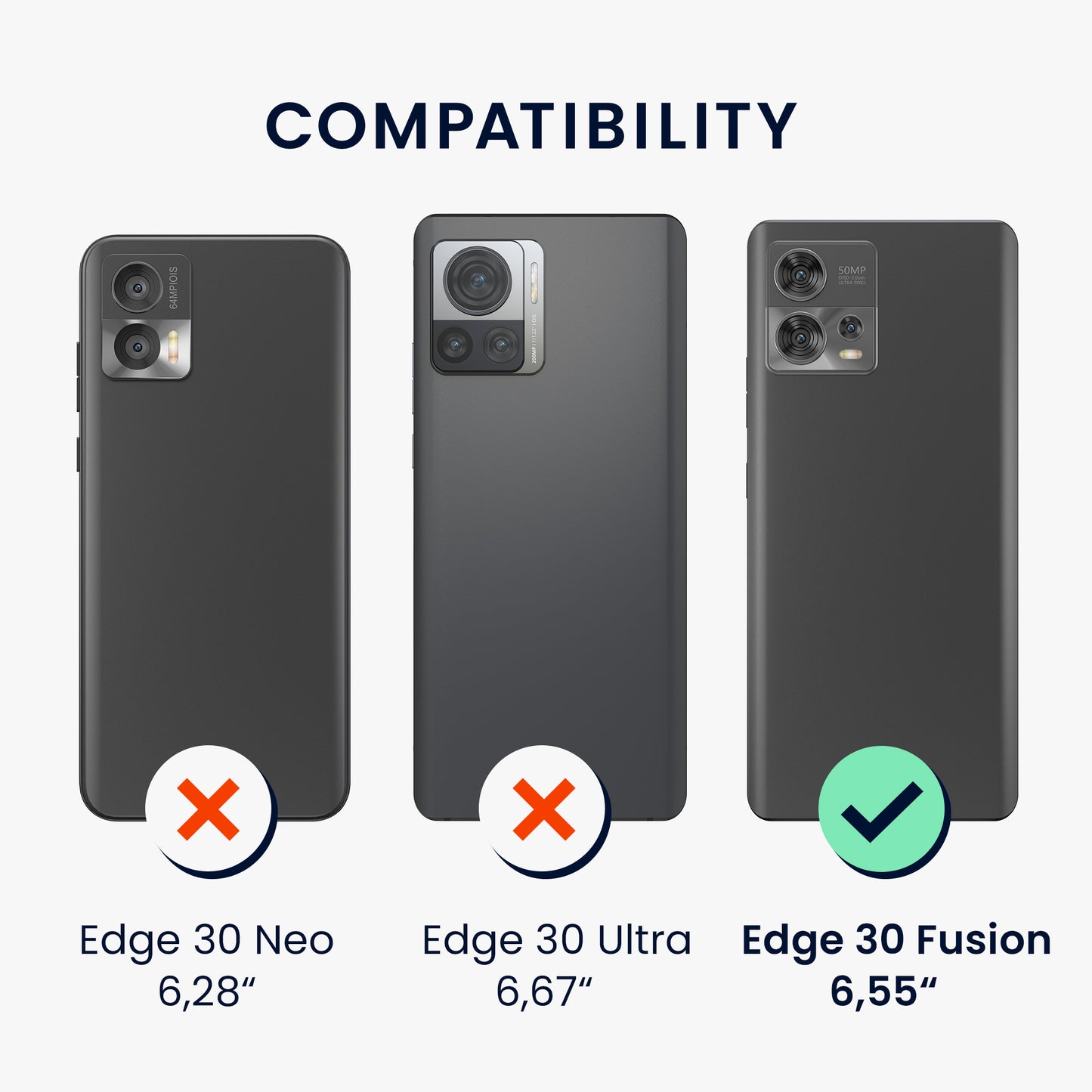 kwmobile Handyhülle für Motorola Edge 30 Fusion Hülle - weiches Handy Silikon Case - Schutzhülle Cover