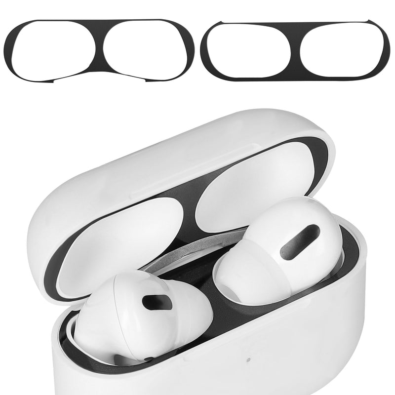 kwmobile Staubschutz Sticker kompatibel mit Apple Airpods Pro 2 Metallstaub Schutz Aufkleber Skins