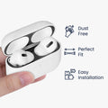 kwmobile Staubschutz Sticker kompatibel mit Apple Airpods Pro 2 Metallstaub Schutz Aufkleber Skins