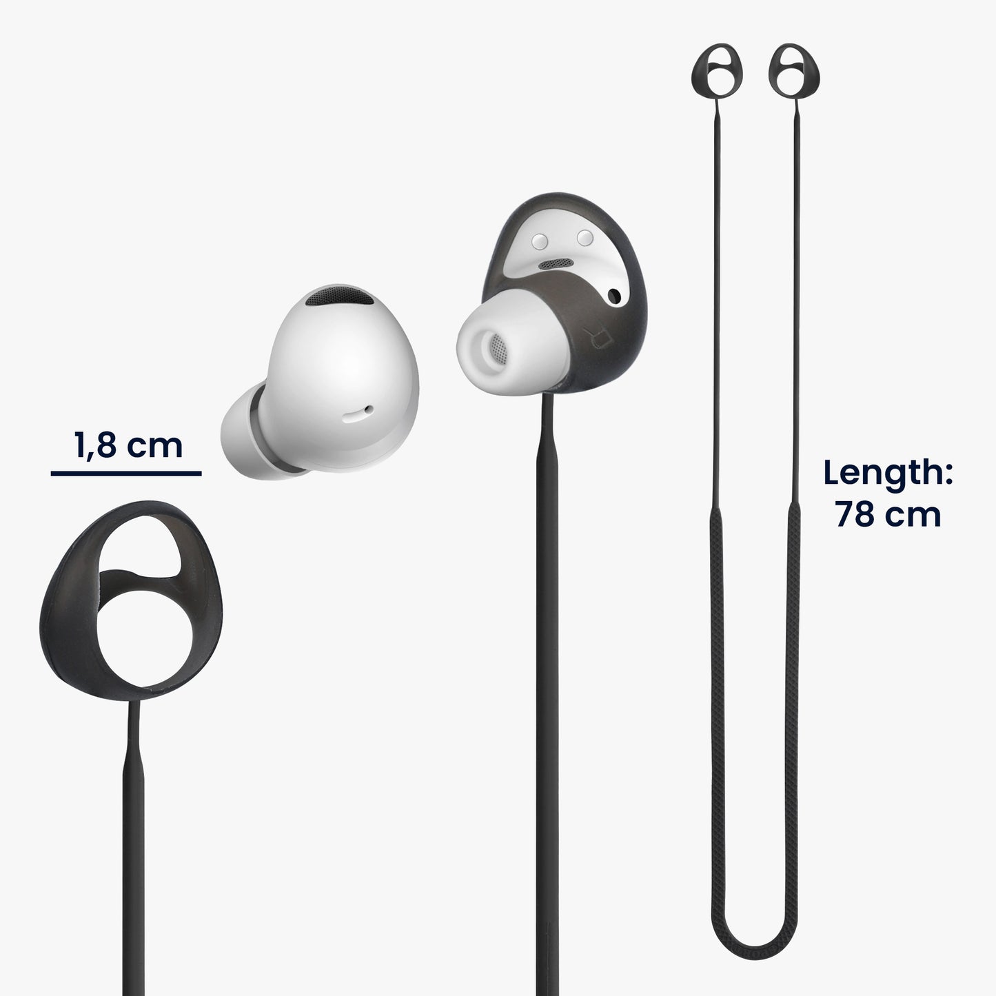 kwmobile Halteband kompatibel mit Samsung Galaxy Buds2 Pro Headphones - Kopfhörer Halter Band Strap