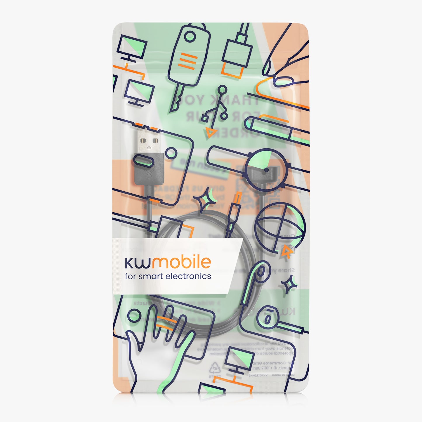 kwmobile USB Kabel Charger kompatibel mit Amazfit Band 7 Ladekabel Smart Watch Ersatzkabel Fitnesstracker Aufladekabel