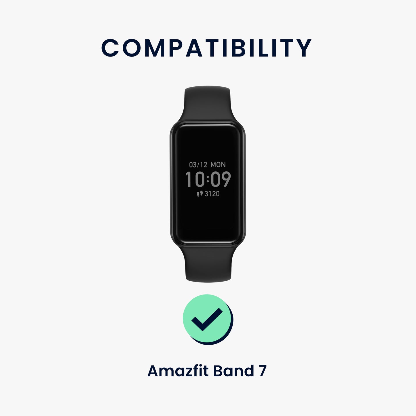kwmobile Uhrenarmband für Amazfit Band 7 Armband Fitnesstracker Band Set Ersatzarmband Smartwatch