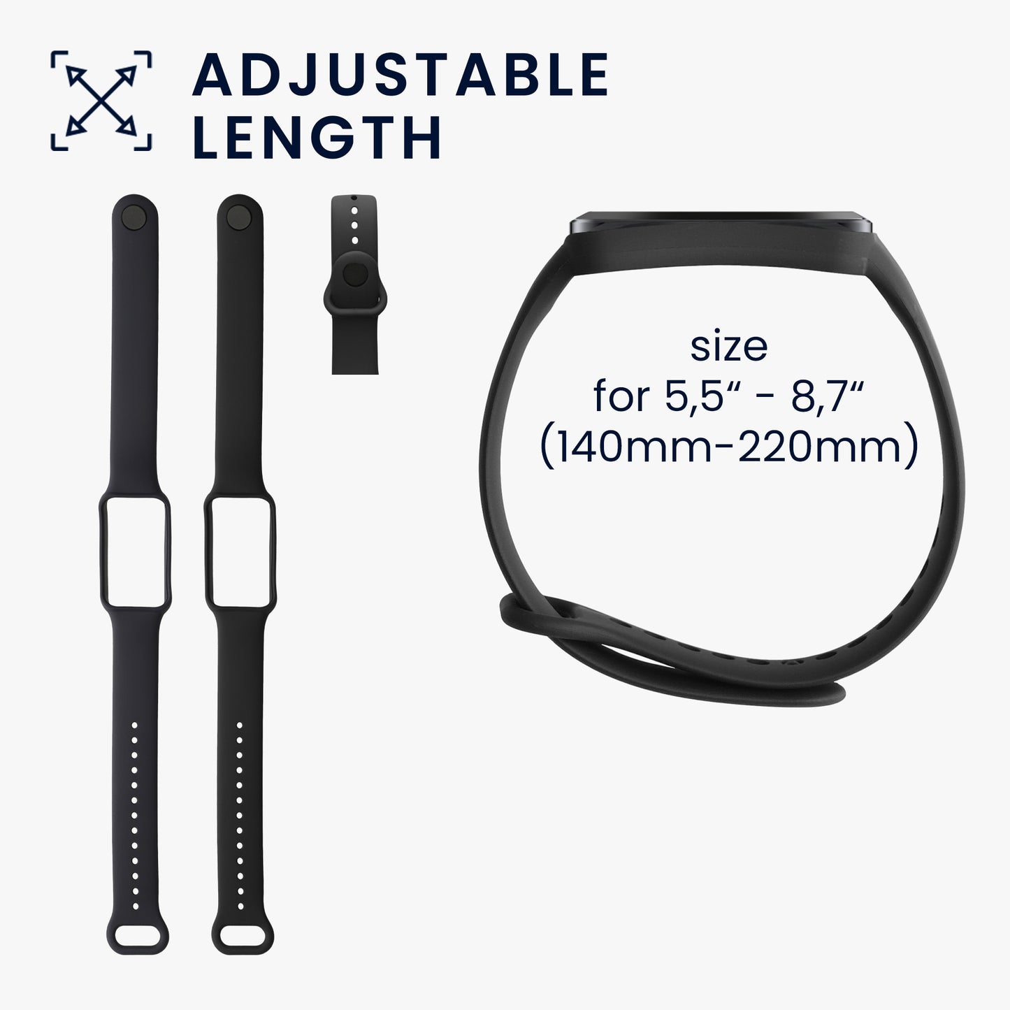 kwmobile Uhrenarmband für Amazfit Band 7 Armband Fitnesstracker Band Set Ersatzarmband Smartwatch