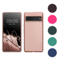 kwmobile Case kompatibel mit Google Pixel 7 Pro Hülle - Schutzhülle aus Silikon metallisch schimmernd - Handyhülle Metallic Rosegold Metallic Rosegold  